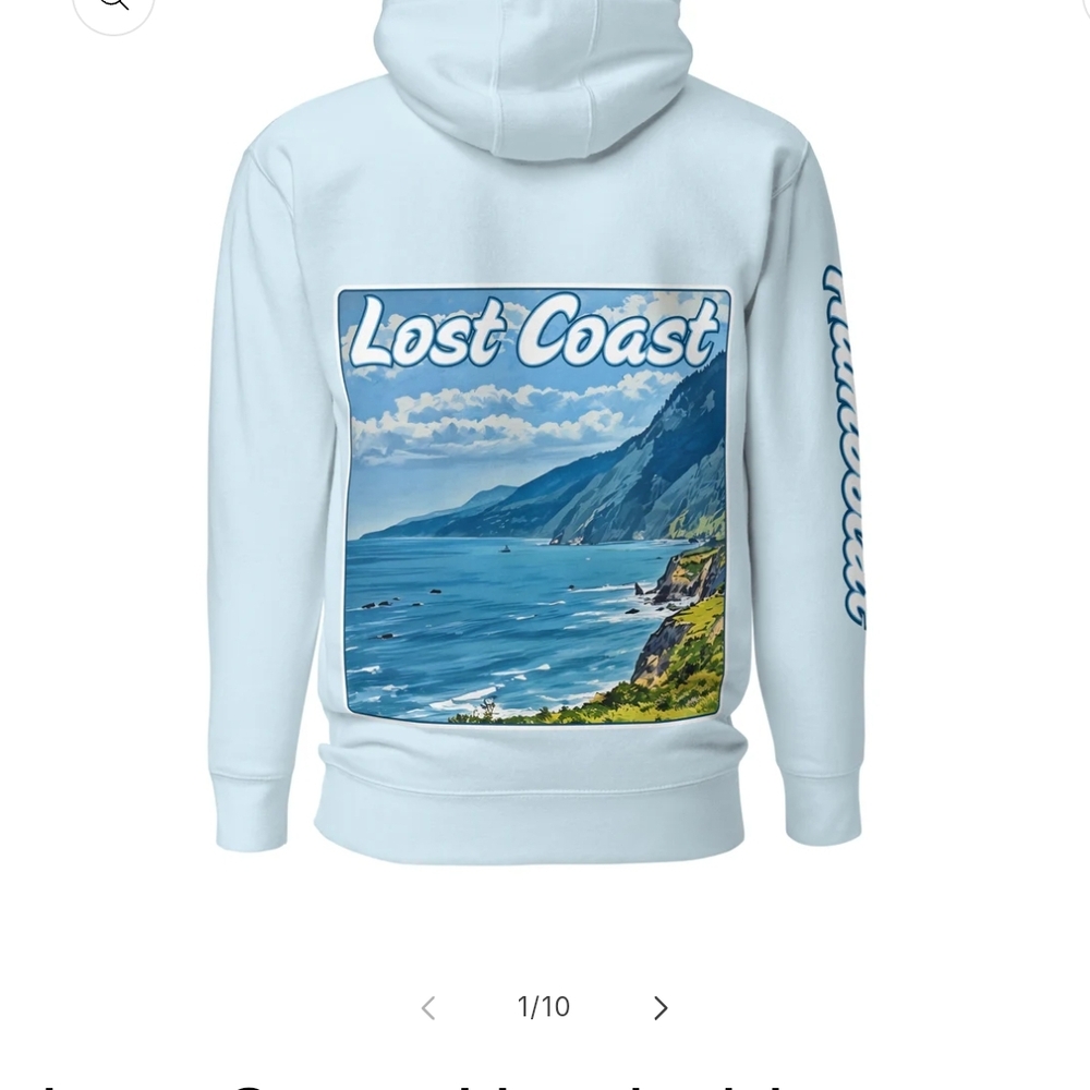 Lost Coast Women's Light Blue Hoodie Sweater